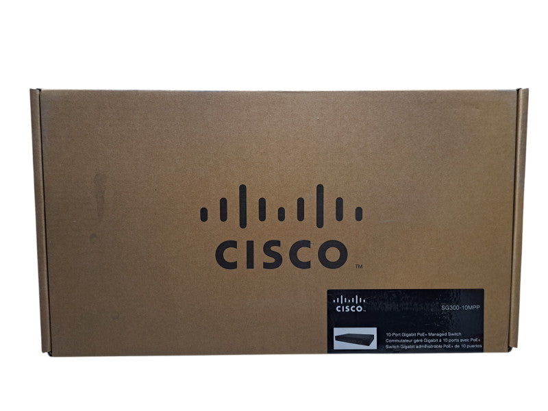 (New Sealed) Cisco SG300-10MPP-K9 | 10-Port Gigabit PoE+ Managed Switch