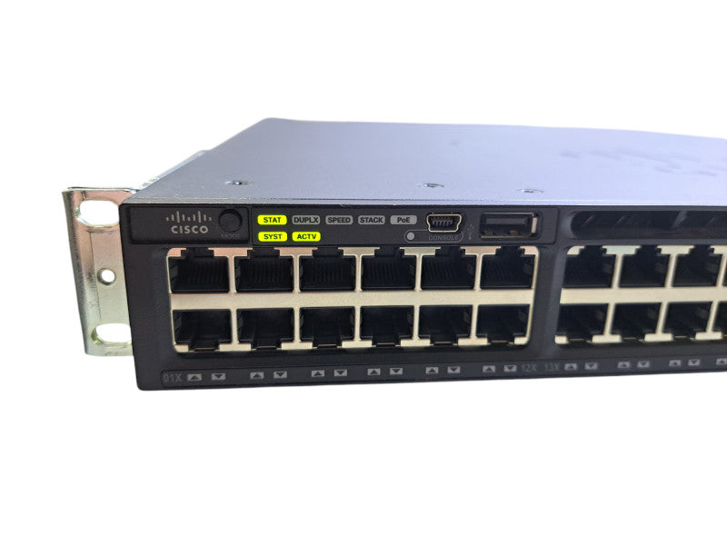 Cisco WS-C3650-48FD-S V05 | 48x Gigabit PoE+, 2x10G SFP+ Switch w/ 2x 1025WAC