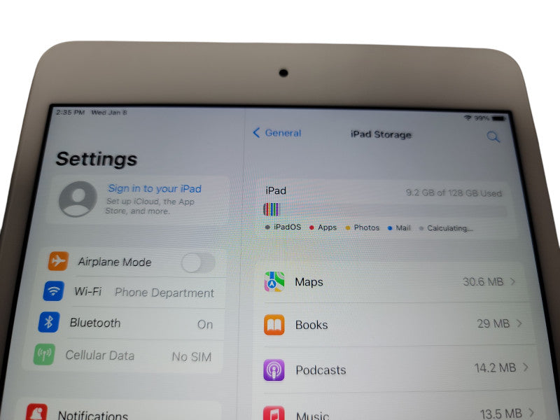 Apple iPad Mini 4th Gen - 128GB - Silver [A1550] (