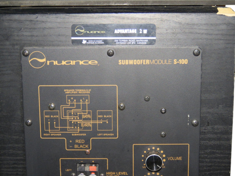 Nuance Advantage 5.1 Home Theatre Speaker Setup  Please READ  -