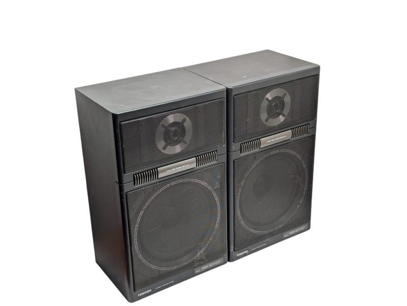 TOSHIBA Tow Way Bass-Reflex Vinatage Hi-Fidelity Speakers SS-3747  -