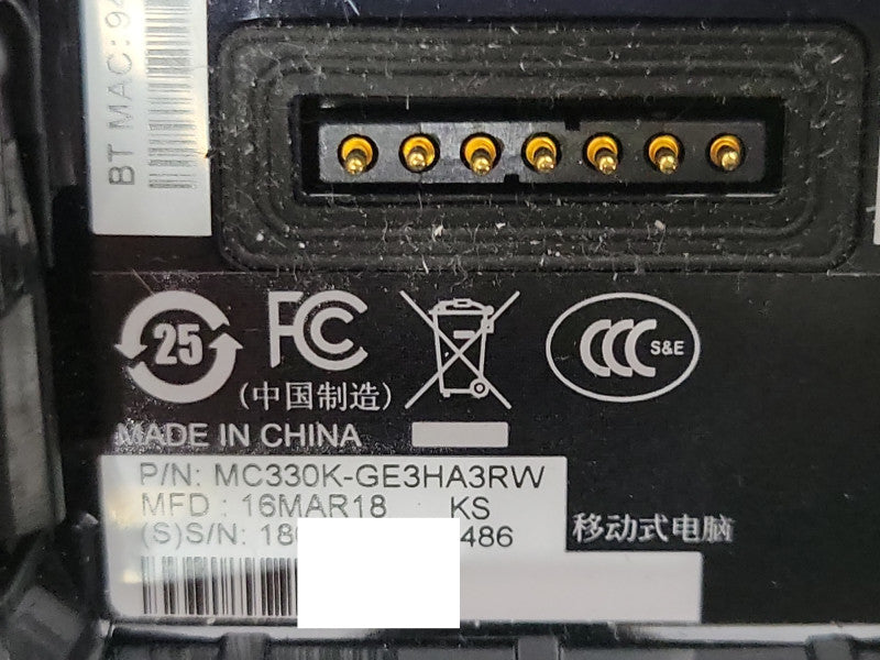 Zebra Zebra MC330K-GE3HA3RW Android Barcode Scanner Factory Reset  _