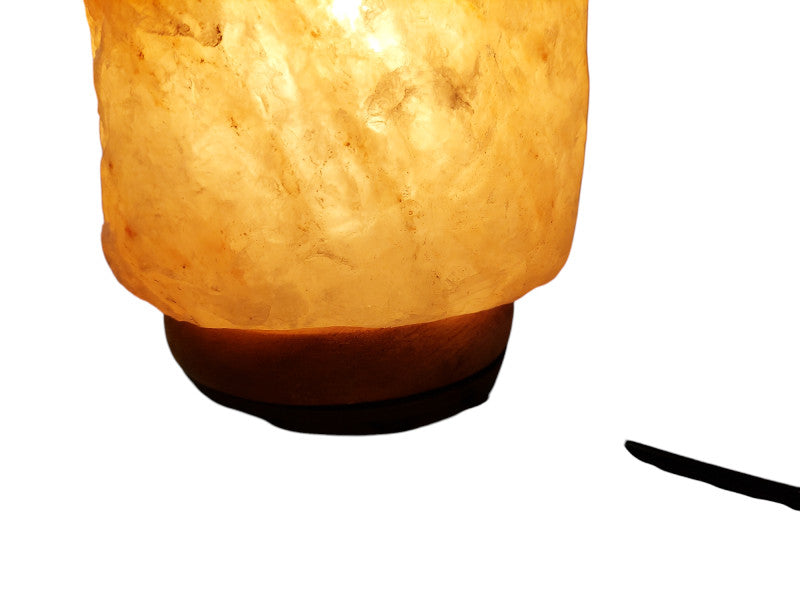 Himalayan Salt Rock Decorotive Light / Wood Base  =