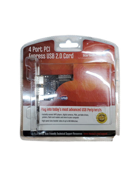 StarTech 4 Port PCI Express USB 2.0 Card | PEX400USB2 | New