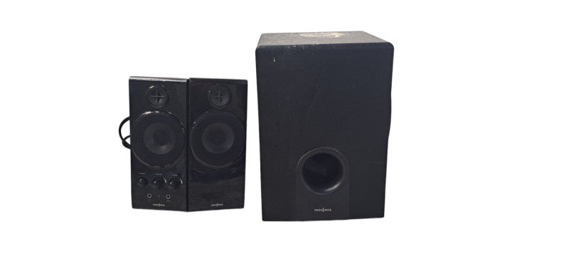 10" Tall Insignia Subwoofer With 2 Speakers Model NS-PCS41| SEE Pictures