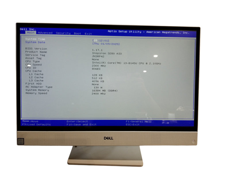 Dell Inspiron 3280 TOUCH AIO| i3 - 8145U @2.10 GHz | 16GB DDR4 | NO HDD