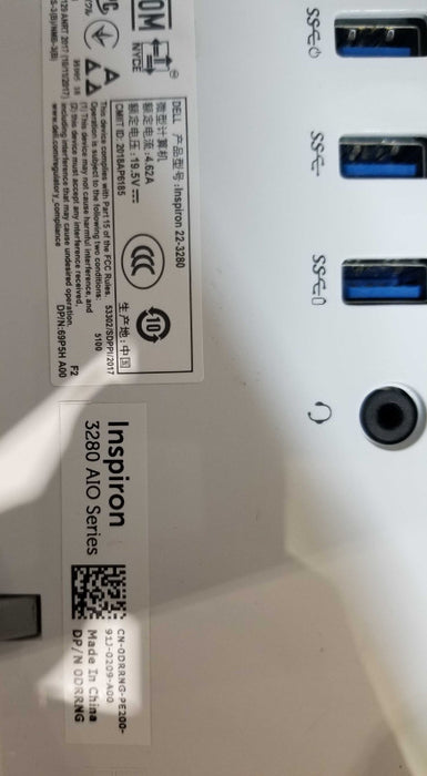 Dell Inspiron 3280 TOUCH AIO| i3 - 8145U @2.10 GHz | 16GB DDR4 | NO HDD