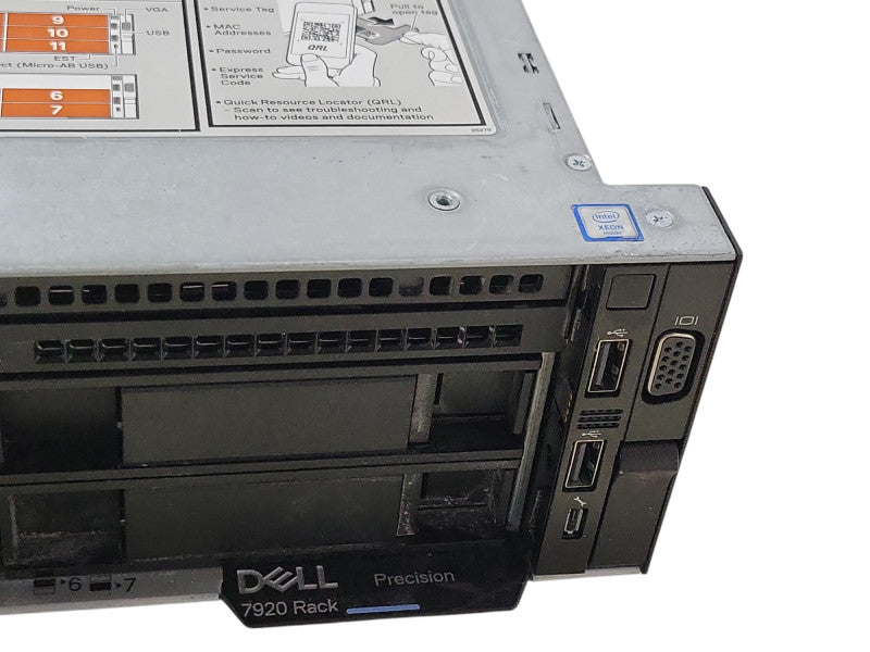 Dell Precision 7920 Rack, w/ HDD back plane No CPU/RAM/HS/Fan/PSU, READ _