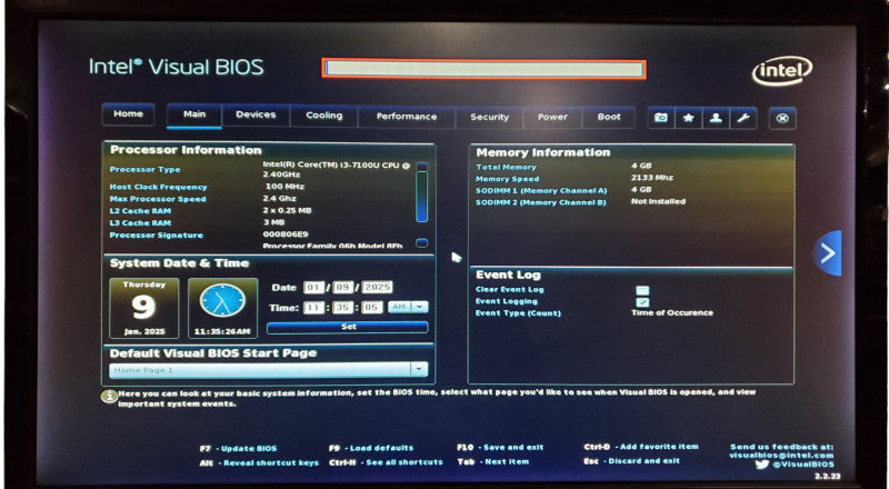 Intel NUC7i3BNK Mini PC | Intel Core i3-7100U @ 2.40GHz | 4GB DDR4 | No HDD