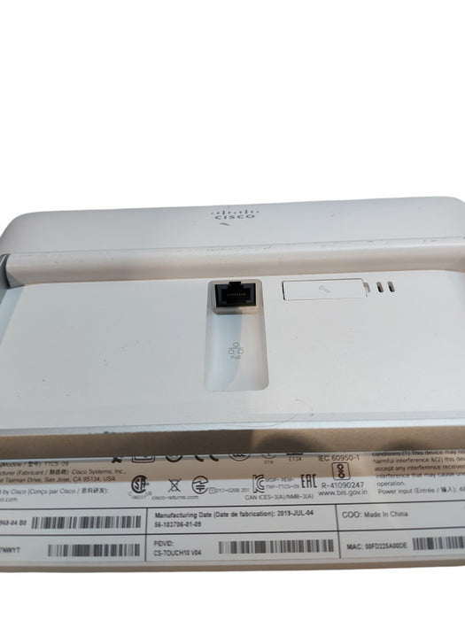Cisco TTC5-09 Telepresence Touch 10 Control Panel - READ DESCRIPTION