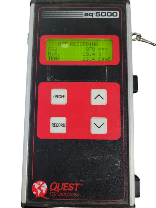 QUEST TECHNOLOGIES AQ5000 Test Meter Air Quality Monitor w/Probe !