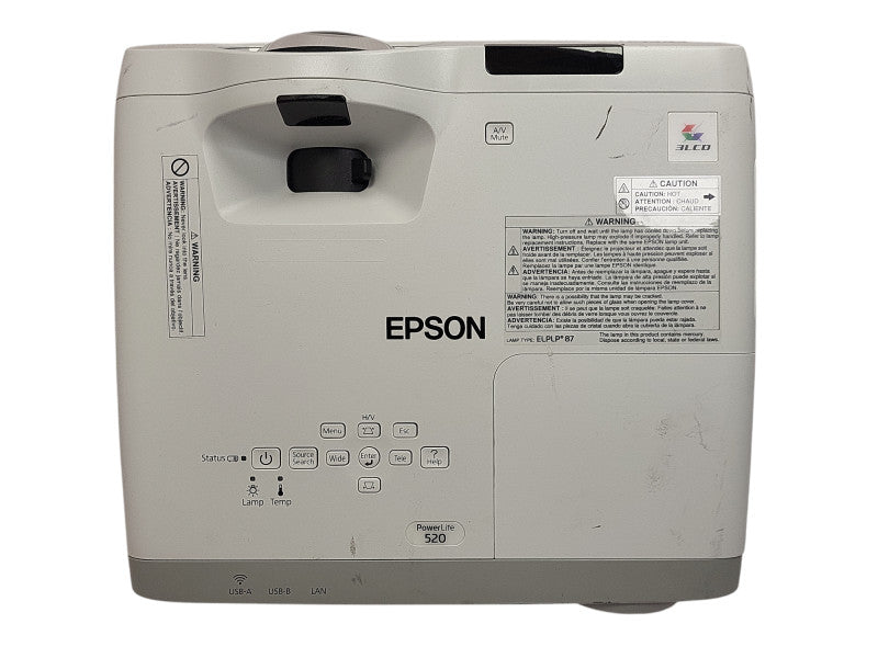Epson PowerLite 520 2700 Lumens LCD Projector, Lamp Hour: 2679Hrs $