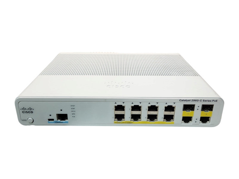 Cisco Catalyst 2960-C WS-C2960C-8PC-L, 8-port Ethernet PoE Network Switch Q