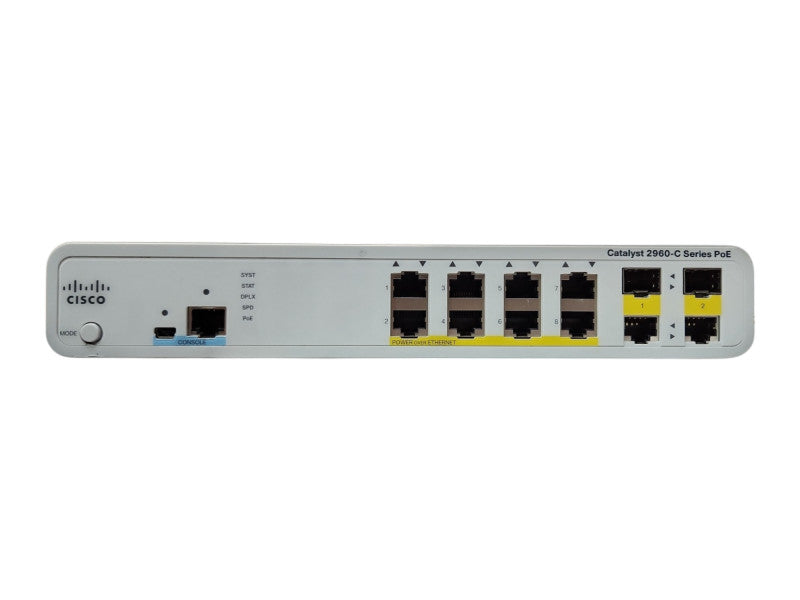 Cisco Catalyst 2960-C WS-C2960C-8PC-L, 8-port Ethernet PoE Network Switch Q
