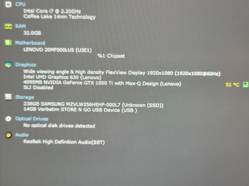 Lenovo ThinkPad X1 Extreme| i7-8750H| 32GB DDR4| GTX 1050 Ti| 256GB SSD  β Lap200