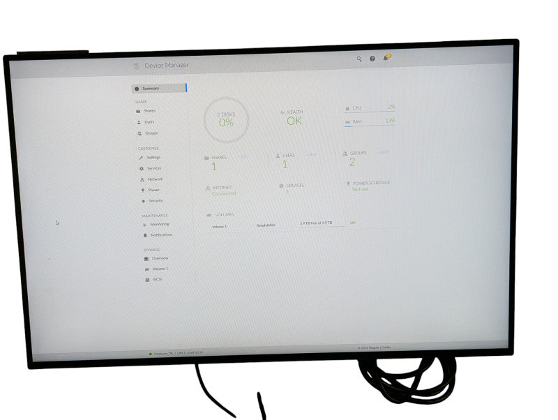 Seagate NAS 4-Bay PRO Model SRPS40 with 2 4TB HDDs installed  -