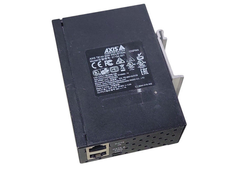Axis T8144 60W Industrial Midspan PoE Injector, 20-60VDC Input, 01154-001 Q_