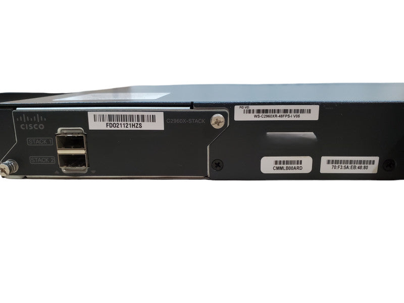 Cisco WS-C2960XR-48FPS-I V05 | 48-Port Gigabit PoE | 2X1025w PSU | Stack Mod Q