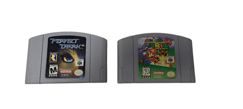 Super Mario 64 & Perfect Dark 64  Game Cartridges