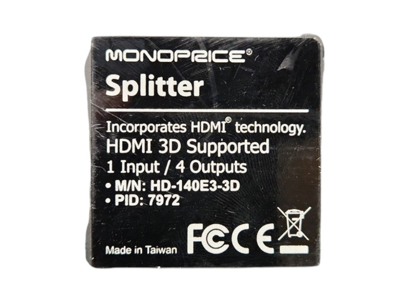 Monoprice HD-140E3-3D 1x4 HDMI Splitter, READ