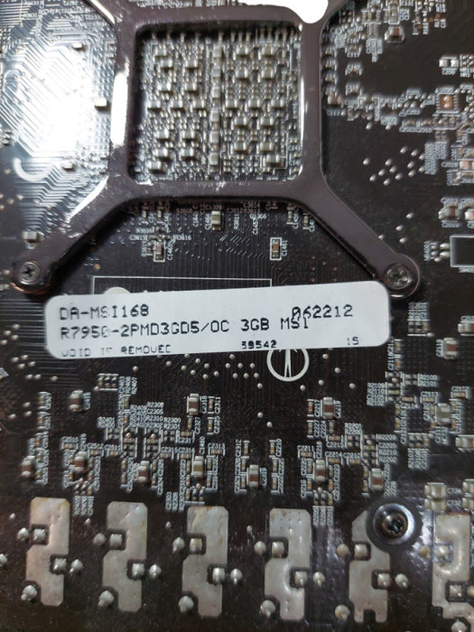 MSI ATI AMD Radeon HD Graphics Card R7950-2PMD3GD5/OC 3GB  =