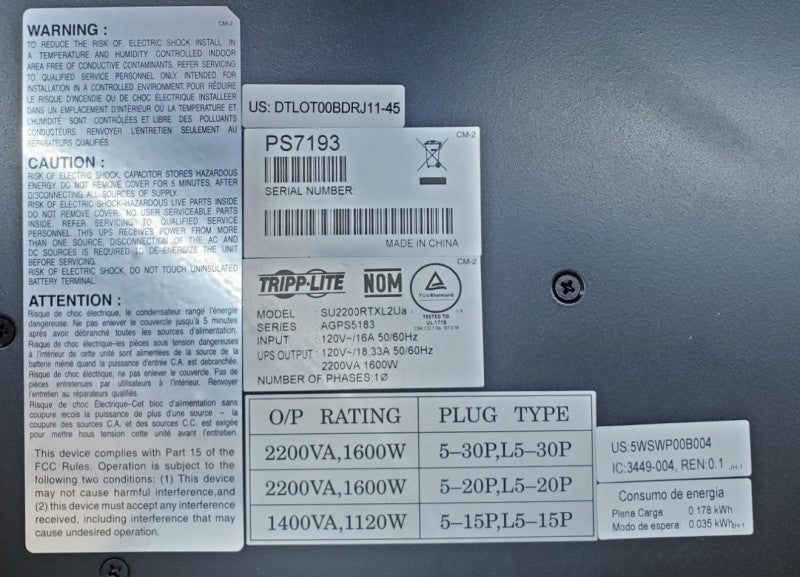 Tripp-Lite SmartOnline UPS | SU2200RTXL2Ua | No Battery | *READ*