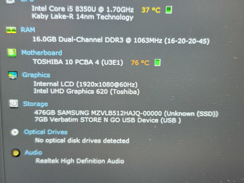 Toshiba Portege X30T-E| i5-8350U| 16GB DDR3| 512GB SSD  β BudLap