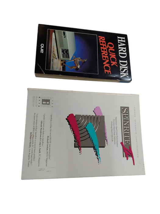SpinRite II by 1988 Gibson Research Hard Disk 5.25"Floppy Disk & Book for IBM =