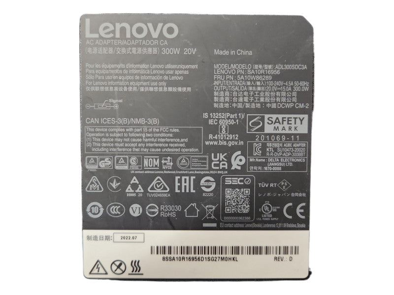 Lenovo ThinkPad Square Port AC Adapter Charger 300W, ADL300SDC3A