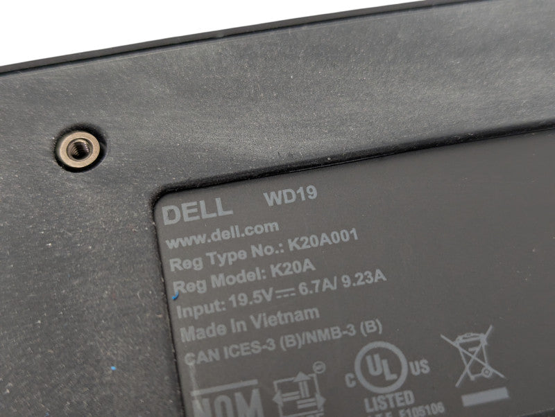 Dell Universal USB-C Docking Station WD19 90W USB-C PD Power Tested Working  Q-