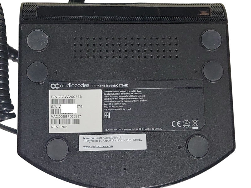 AudioCodes C470HD GGWV00736 IP Phone, READ Q_
