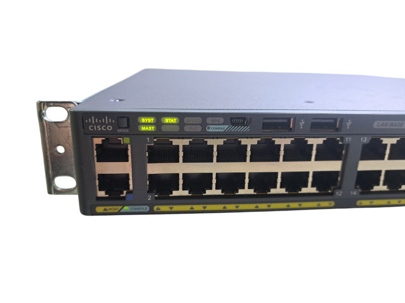 Cisco WS-C2960X-48FPS-L V05 | 48-Port Gigabit PoE+ 740W Switch | 4x SFP