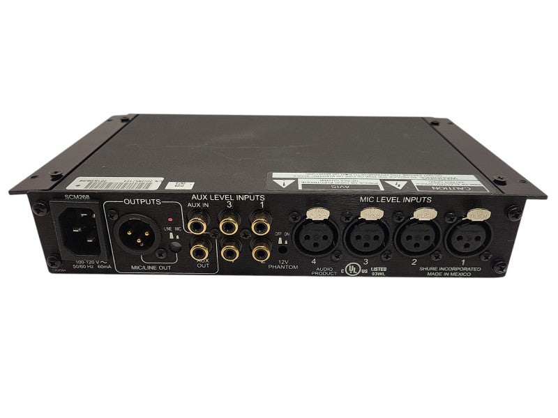 Shure 4-Channel Microphone Mixer SCM268 $