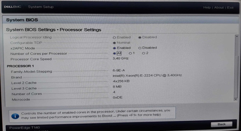 Dell PowerEdge T140, Xeon E-2224 @3.4GHz, 32GB DDR4, H3309 RAID
