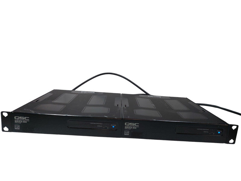 Rack Mount 1U of 2 - QSC 2 Channel Amplifier SPA2-60 Lo-Z/Hi-z  =