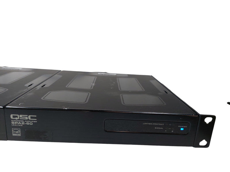 Rack Mount 1U of 2 - QSC 2 Channel Amplifier SPA2-60 Lo-Z/Hi-z  =