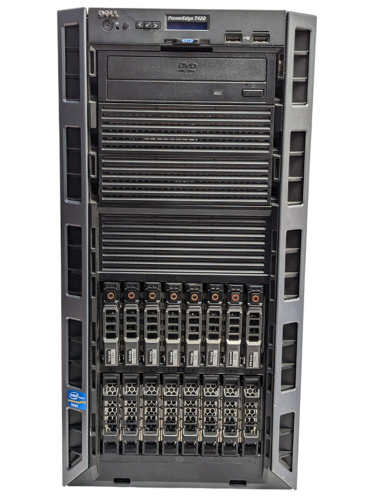 DELL PowerEdge T420 2x Intel Xeon E5-2450 0 64GB RAM H710P RAID  -
