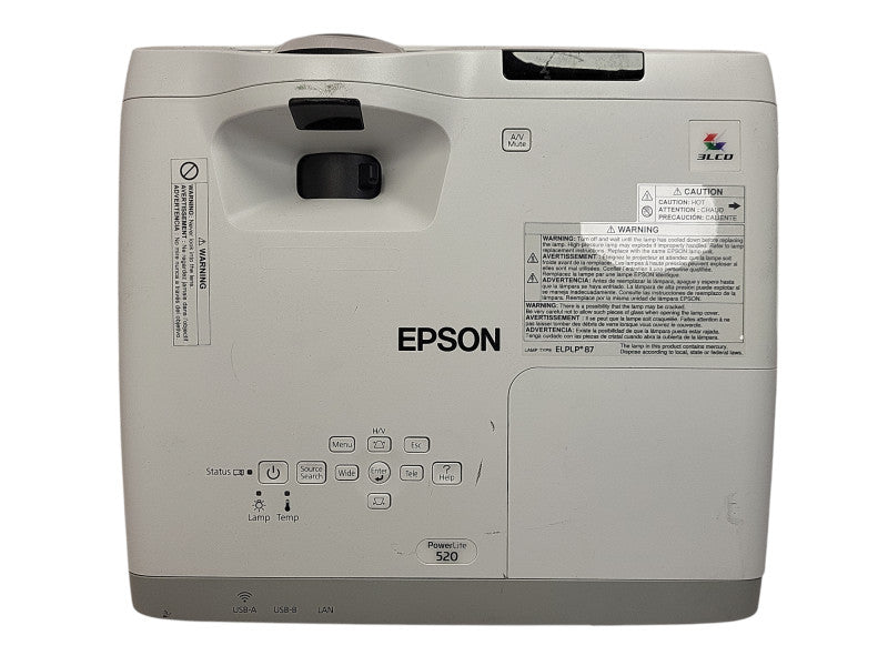 Epson PowerLite 520 2700 Lumens LCD Projector, Lamp Hour: 3790Hrs No remote $