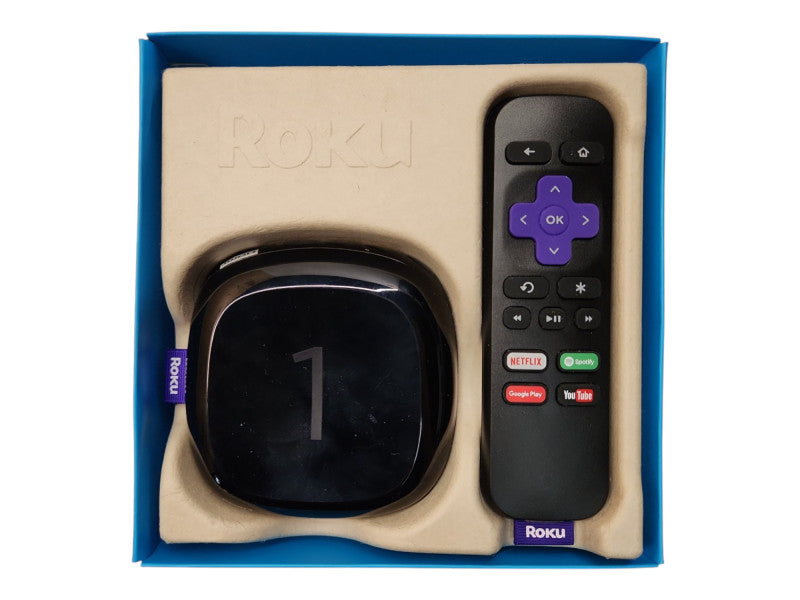 Roku 1 Media Streamer w/ Power Cord & Remote, Tested & Rest