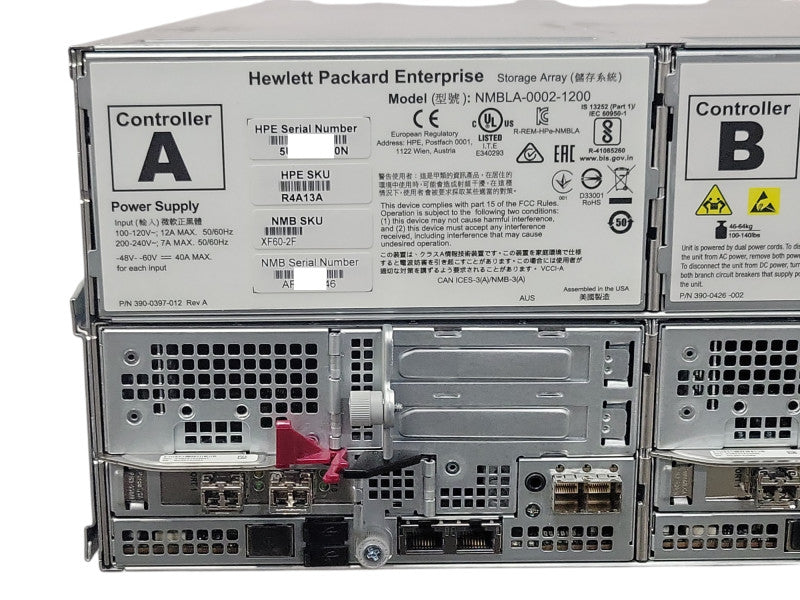 HPE Nimble storage array XF60-2F, 20x 480GB SSDs 4x Xeon Gold 5120 320GB DDR4 _