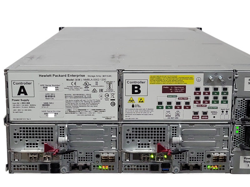 HPE Nimble storage array XF60-2F, 20x 480GB SSDs 4x Xeon Gold 5120 320GB DDR4 _