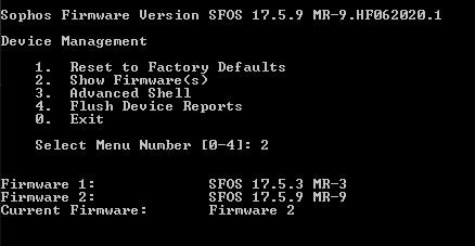 Sophos XG 230 Rev2 Firewall Security Appliance, Factory Reset