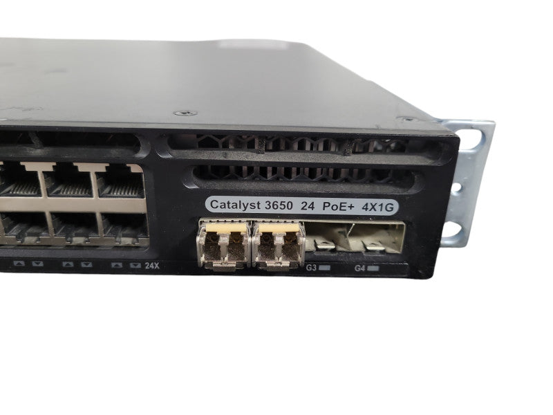 Cisco WS-C3650-24PS-L, 24 Port PoE+ Gigabit Switch + 2x 640W PSU & 4X1G !