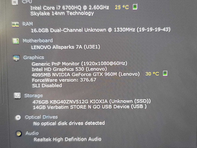 Lenovo IdeaPad Y700 | i7-6700HQ| 16GB DDR4| GTX 960M| 512GB SSD  β BudLap