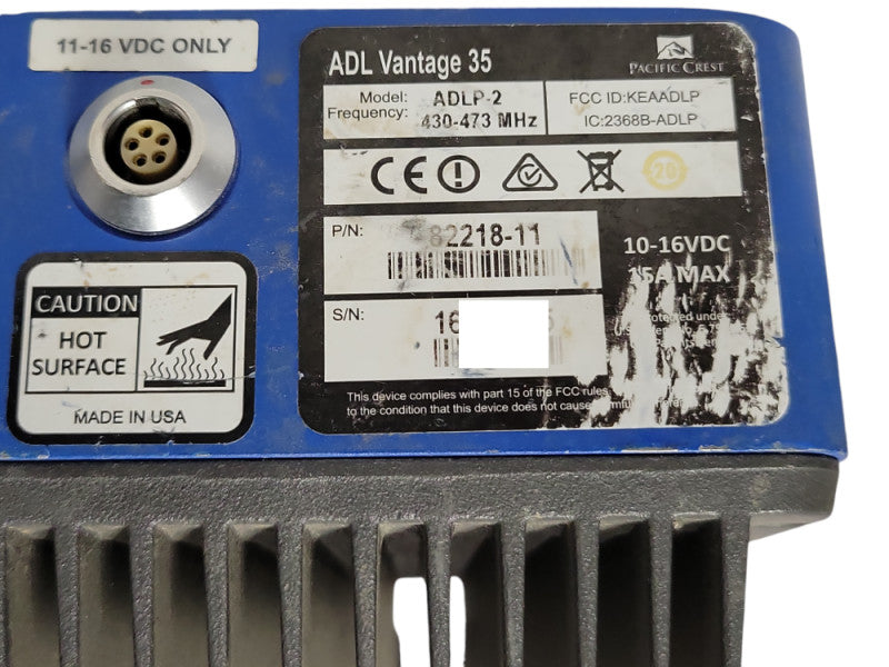 Pacific Crest ADL Vantage 35 ADLP-2 Radio Station 430-473Mhz, READ !