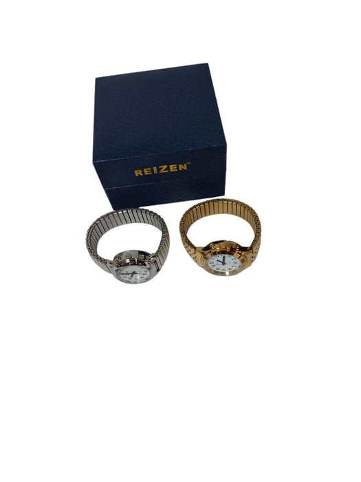 2 Lady's Talking Watches Silver & Gold Tone ModelTIM-142-511-3110 JapanQuartz =