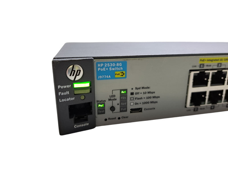 HP J9774A 2530-8G PoE+ | 8-Port Gigabit PoE+ Managed Switch w/ 2x SFP