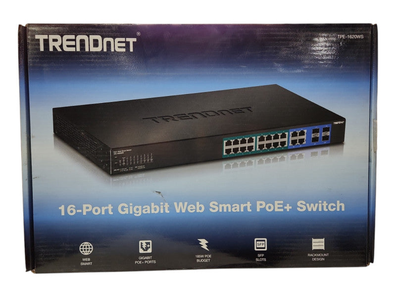 *NEW SEALED* TrendNet TPE-1620WS 20-Port Gigabit Web Smart PoE+ Switch