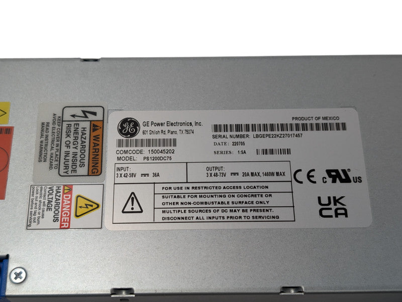 GE General Electric PS1200DC64 Power Supply 42-58V Input 48-73V Output 1460W  Q-