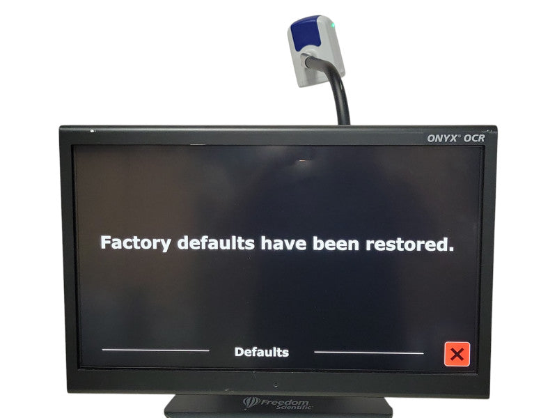 Freedom Scientific Onyx OCR CVC-DP-OCR-C-US Clearview speech monitor, read _